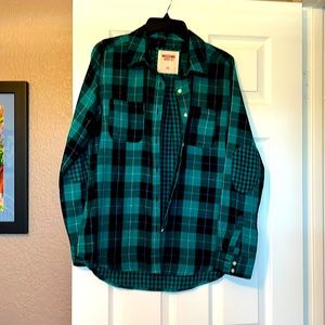 Mossimo Supply green & black shirt